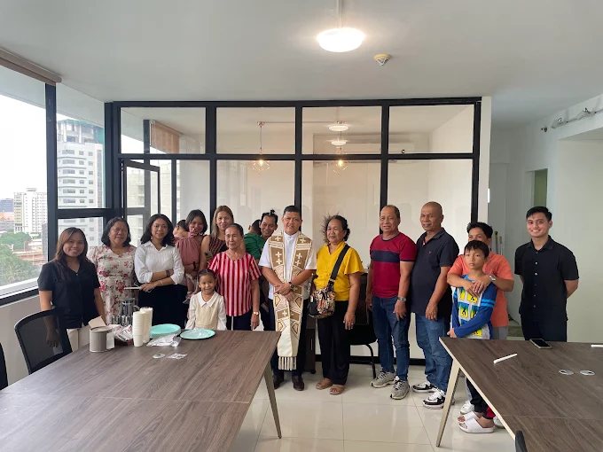 Office blessing at the MB&A CPAs Cebu office with team and families