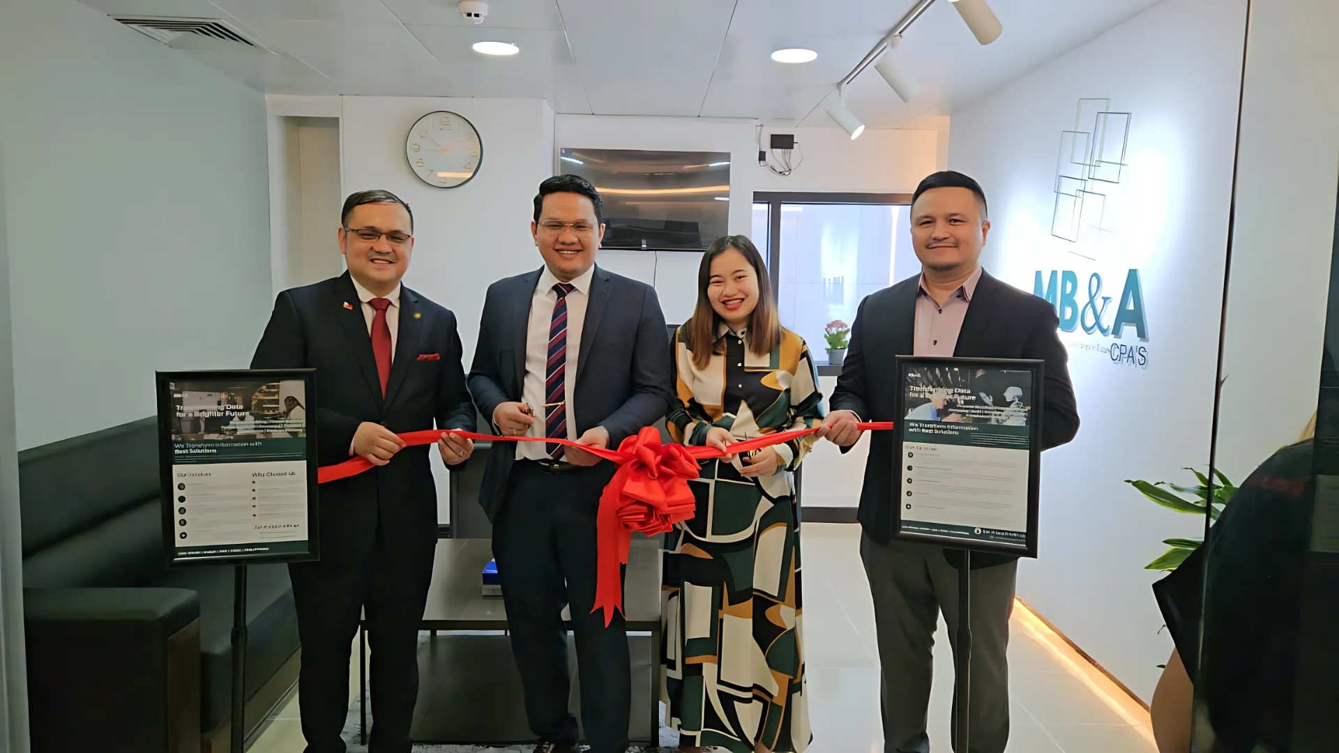 Opening day photo of MB&A CPAs, an accounting firm in Abu Dhabi providing audit and advisory services.